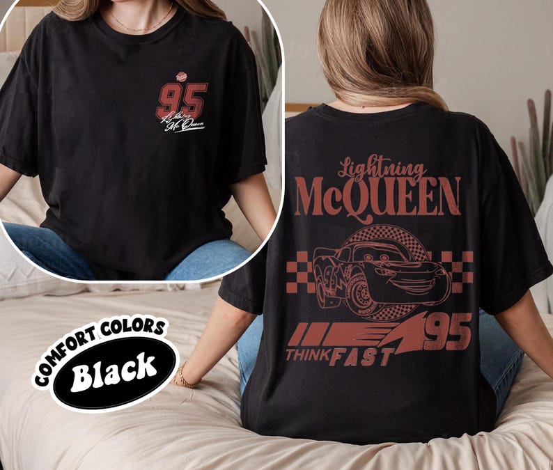 Lightning McQueen Cars Shirt, Disney Cars Shirt, Pixar Cars Shirt, Disney Cars Land Tee, Lightning McQueen Shirt, Piston Cup shirt image 9