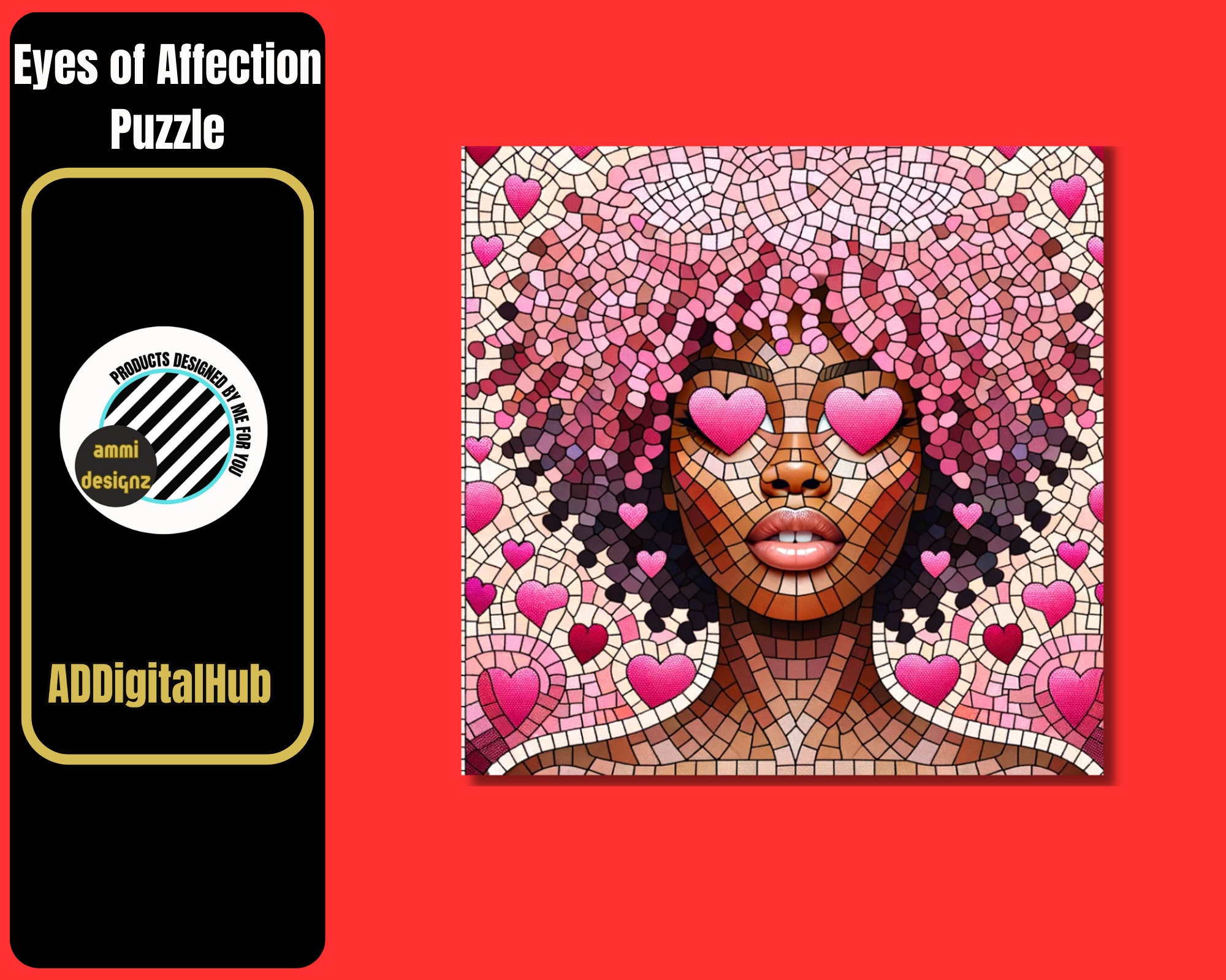 Eyes of Affection Puzzle three Sizes Mosaic Puzzle Selfcare Activity