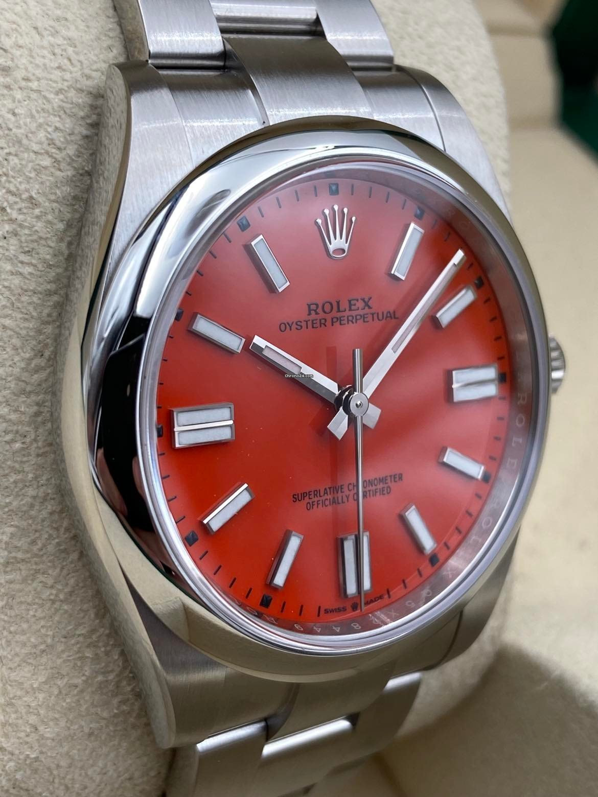 41mm Oyster Perpetual Red Dial, Full Box Tag Papers Etsy