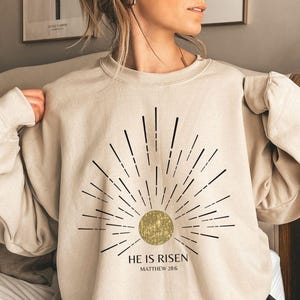 Christian Easter Sweatshirt, Christian Shirt for Easter, Easter Shirts for Women, Easter Gift, Happy Easter Sweater, Easter Crewneck