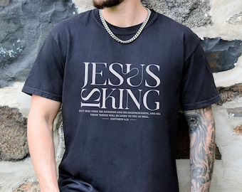 Comfort Colors Christian Shirt Fathers Day Gift Birthday Gift for Dad Husband Grandpa Father's Day T-shirt Bible Verse Shirt Jesus Apparel