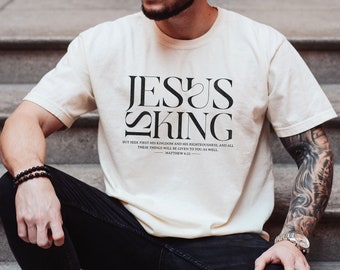 Comfort Colors Christian Shirt Fathers Day Gift Birthday Gift for Dad Husband Grandpa Father's Day T-shirt Bible Verse Shirt Jesus Apparel