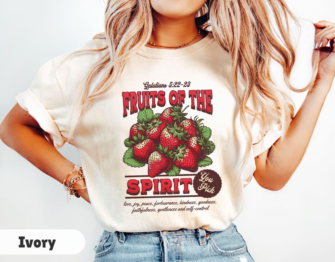 Fruits of the Spirit Comfort Colors® Christian Shirt Fall Shirt Vintage ...