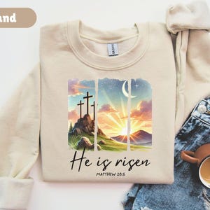 Christian Easter Sweatshirt, Christian Shirt for Easter, Easter Shirts for Women, Easter Gift, Happy Easter Sweater, Easter Crewneck