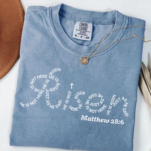 Christian Easter Shirt, He Is Risen Tshirt, Christian Shirt for Easter, Easter Shirts for Women, Easter Gift, Jesus T-shirt Happy Easter Tee