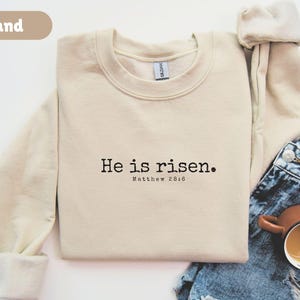 Christian Easter Sweatshirt, Christian Shirt for Easter, Easter Shirts for Women, Easter Gift, Happy Easter Sweater, Easter Crewneck