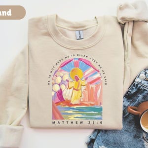 Christian Easter Sweatshirt, Christian Shirt for Easter, Easter Shirts for Women, Easter Gift, Happy Easter Sweater, Easter Crewneck
