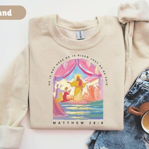 Christian Easter Sweatshirt, Christian Shirt for Easter, Easter Shirts for Women, Easter Gift, Happy Easter Sweater, Easter Crewneck