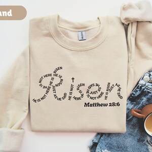 Christian Easter Sweatshirt, Christian Shirt for Easter, Easter Shirts for Women, Easter Gift, Happy Easter Sweater, Easter Crewneck