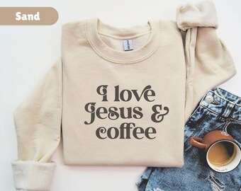 Christian Sweatshirt Jesus Apparel Christianity Gift Bible Verse Shirt Christian gift for Women Sweatshirt Book lover Shirt Coffee Lover Tee