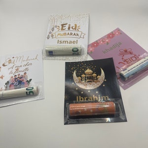 carte billet Eid mubarak personnalisé