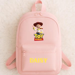 Personalised Pink Toy Story Backpack Jessie Custom Name Toddler School Rucksack Mini Backpack Back 2 School