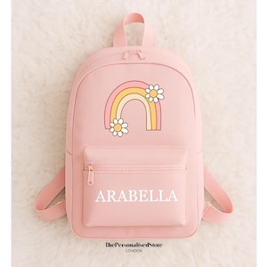 For Children - Personalised  Backpack ANY NAME Back To School Bag Backpack Kids Nursery Toddler Rucksack Personalised Backpack