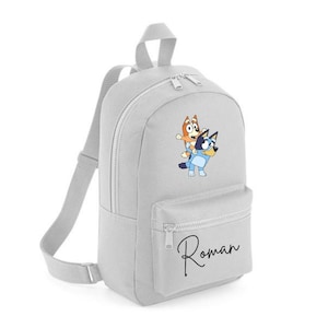 For Children - Personalised BLUEY Backpack ANY NAME Back To School Bag Backpack Kids Nursery Toddler Rucksack Personalised Backpack
