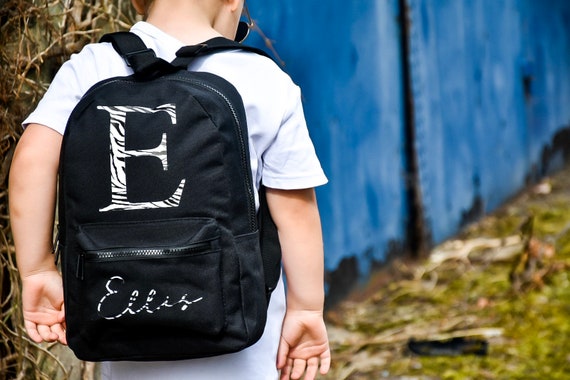 Zebra Print Personalised Backpack | Child display picture 3