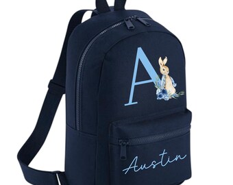 Personalized Rabbit Backpack | Initial Nursery School Rucksack