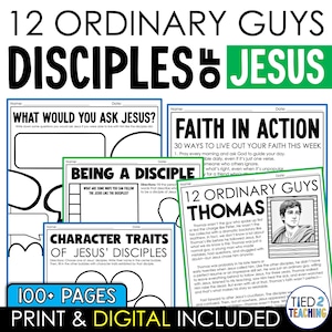 Disciples of Jesus Reading Passages and Activities | Homeschool Lesson | Teen Sunday School Activities | Bible Study for Big Kids and Teens