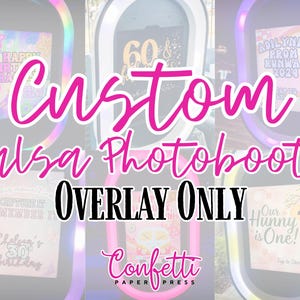 CUSTOM Photo Booth Overlay, Salsa Photo Booth Template, Photo Overlay, Fiesta Photo Booth, Personalized Salsa Photo Booth Overlay