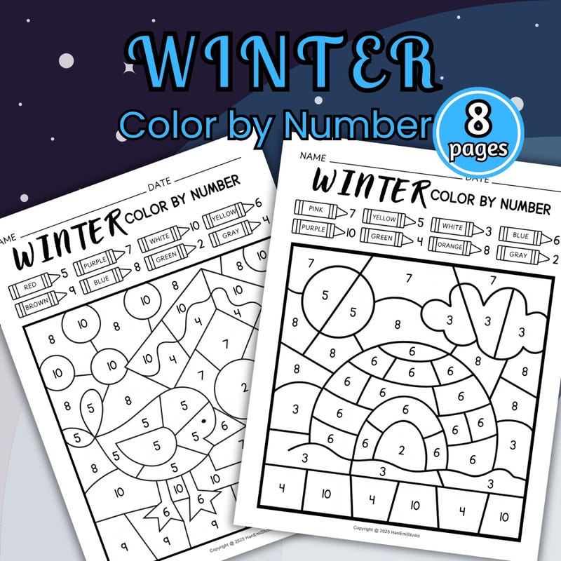 Winter Paint by Number - Etsy