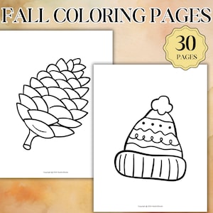 30 Autumn Coloring Pages for Kids; Beginner Fall Coloring Page; Beginner Coloring Page; Thanksgiving Coloring Page; PreK Coloring