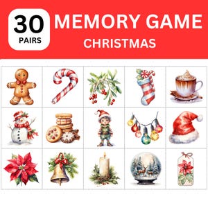 30 par julmemoryspel; Vintermemoryspel; Julmatchningsspel; Julaktiviteter; Memoryspel för seniorer