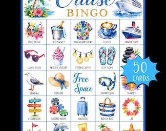 Cruise Bingo Game Printable; Fun Family Cruise Activity; Travel Bingo Game; Cruise Scavenger Hunt Game; Family Vacation Game; Vacation Game