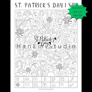 Saint Patrick's Day I Spy Game Printable; Leprechaun Classroom Activity; Lucky Seek and Find; St. Patrick's Day Hidden Objects Game