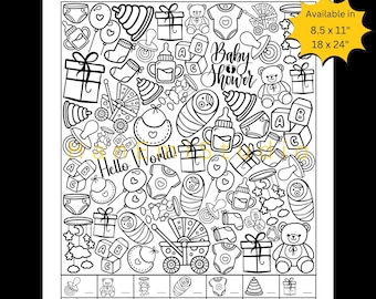 Baby Shower I Spy Game Printable; Spy Game for Kids; Baby Shower Party Game;  Baby Shower Hidden Objects Game ; Baby Shower Seek and Find