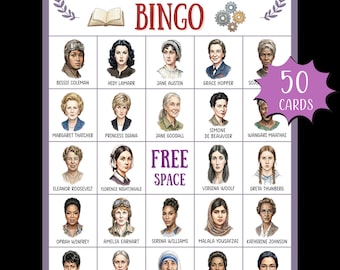 Women’s History Month Bingo Printable; International Women’s Day Game; Black History Month Classroom Game; Office Party Icebreaker