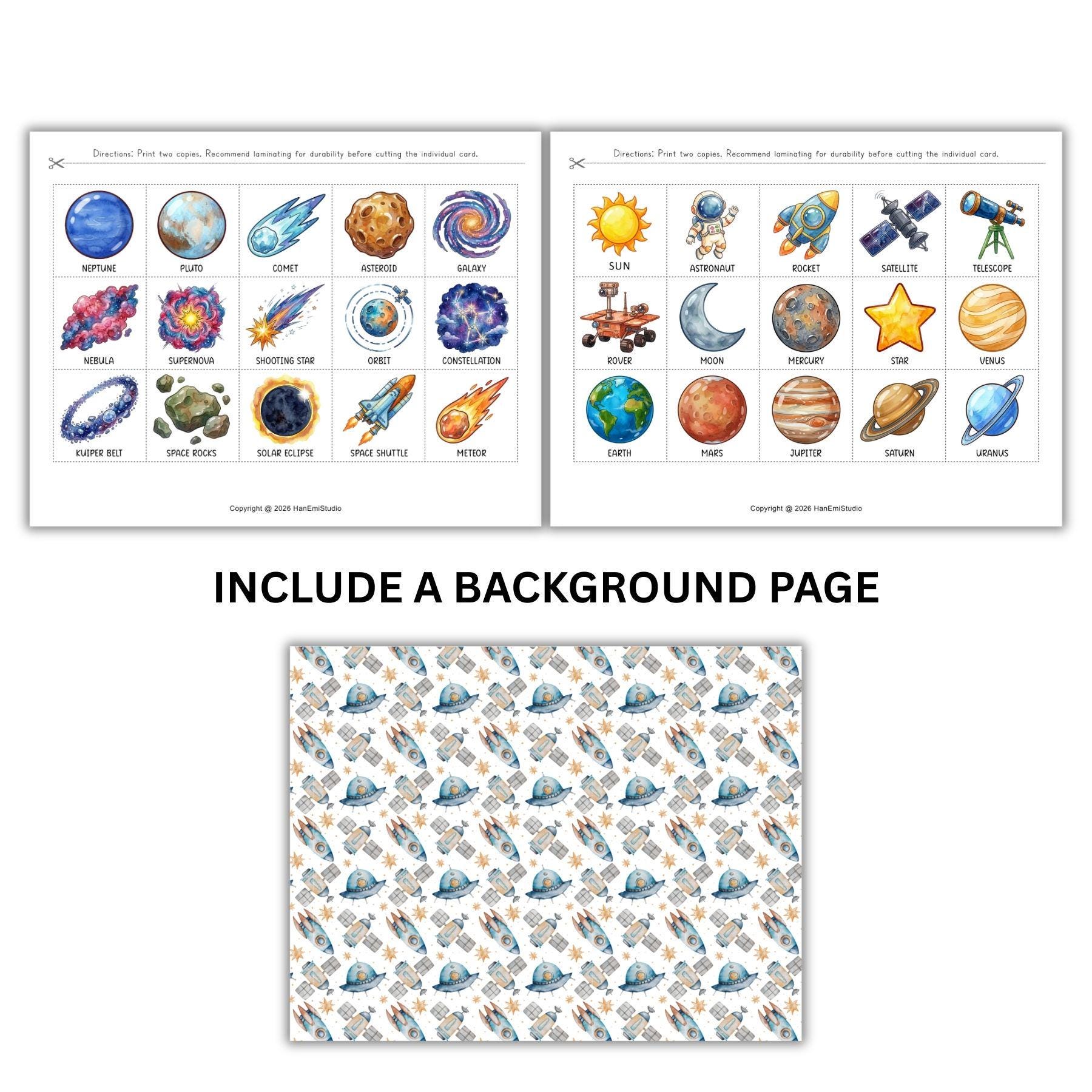 Solar System Memory Match Game; Planets Educational Flashcards; Outer ...