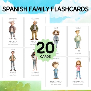 20 schede didattiche per famiglie in SPAGNOLO; schede didattiche Familia; schede didattiche della mia famiglia; schede didattiche Montessori; schede didattiche ESL; schede didattiche inglese-spagnolo