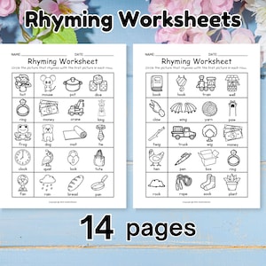 Rhyming Worksheets; Rhyming Practice Sheets; Phonics Worksheets; Letter ...