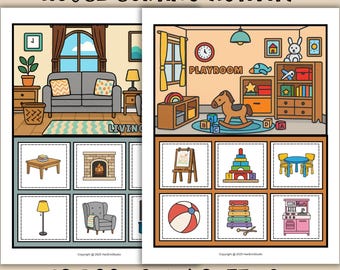 Actividad de clasificación de casas; Emparejar objetos con habitaciones; Hojas de clasificación; Clasificación de categorías; Clasificación de objetos; Actividad de clasificación de habitaciones