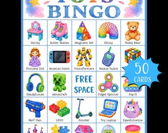 Gra w bingo do wydrukowania; Zabawa na imprezę dla dzieci; Gra na deszczowy dzień; Gry na imprezę urodzinową; Gry na baby shower; Zabawa bez ekranu