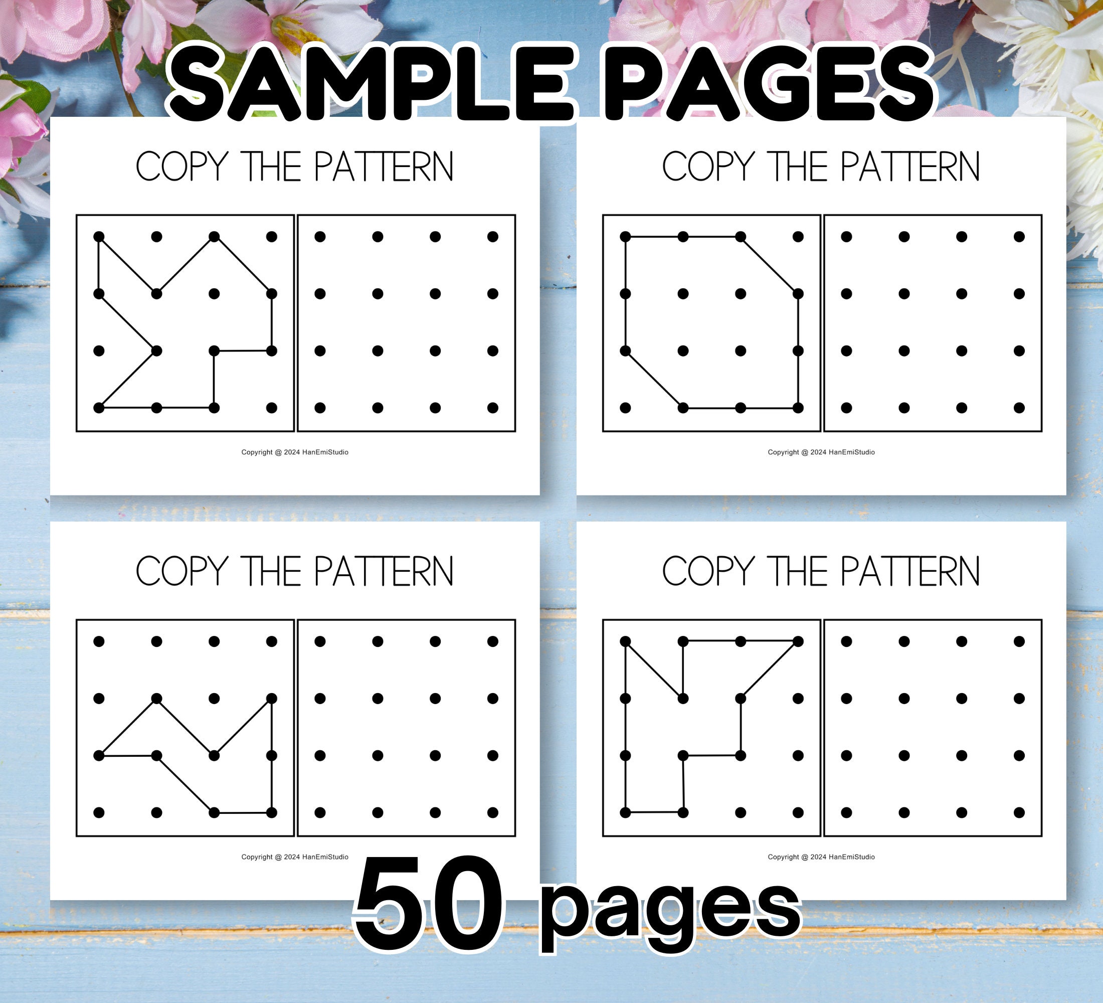50 Copy the Pattern Worksheets for Ages 4 5, Repeat the Pattern ...