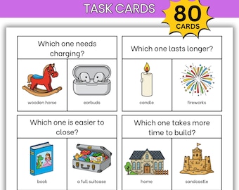 Attributes and Functions Task Cards; WH question task cards; Speech Therapy;  ESL Worksheet; Printable Speech Therapy; Special Education