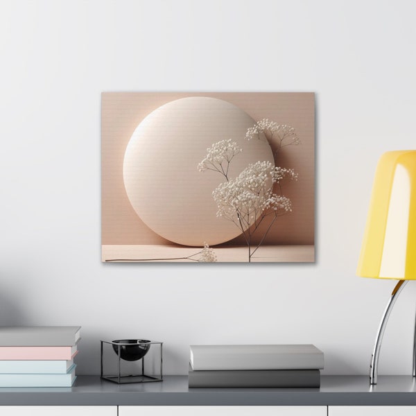 Tranquil Moon & Baby's Breath Art - Premium Canvas Print!