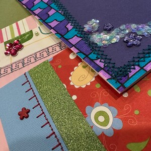 Conjunto de 3 cartões feitos à mão