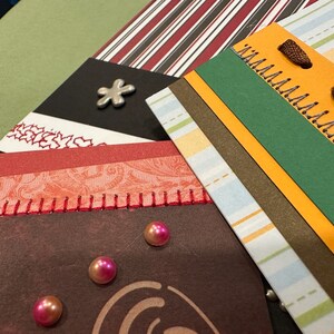 Conjunto de 3 cartões feitos à mão
