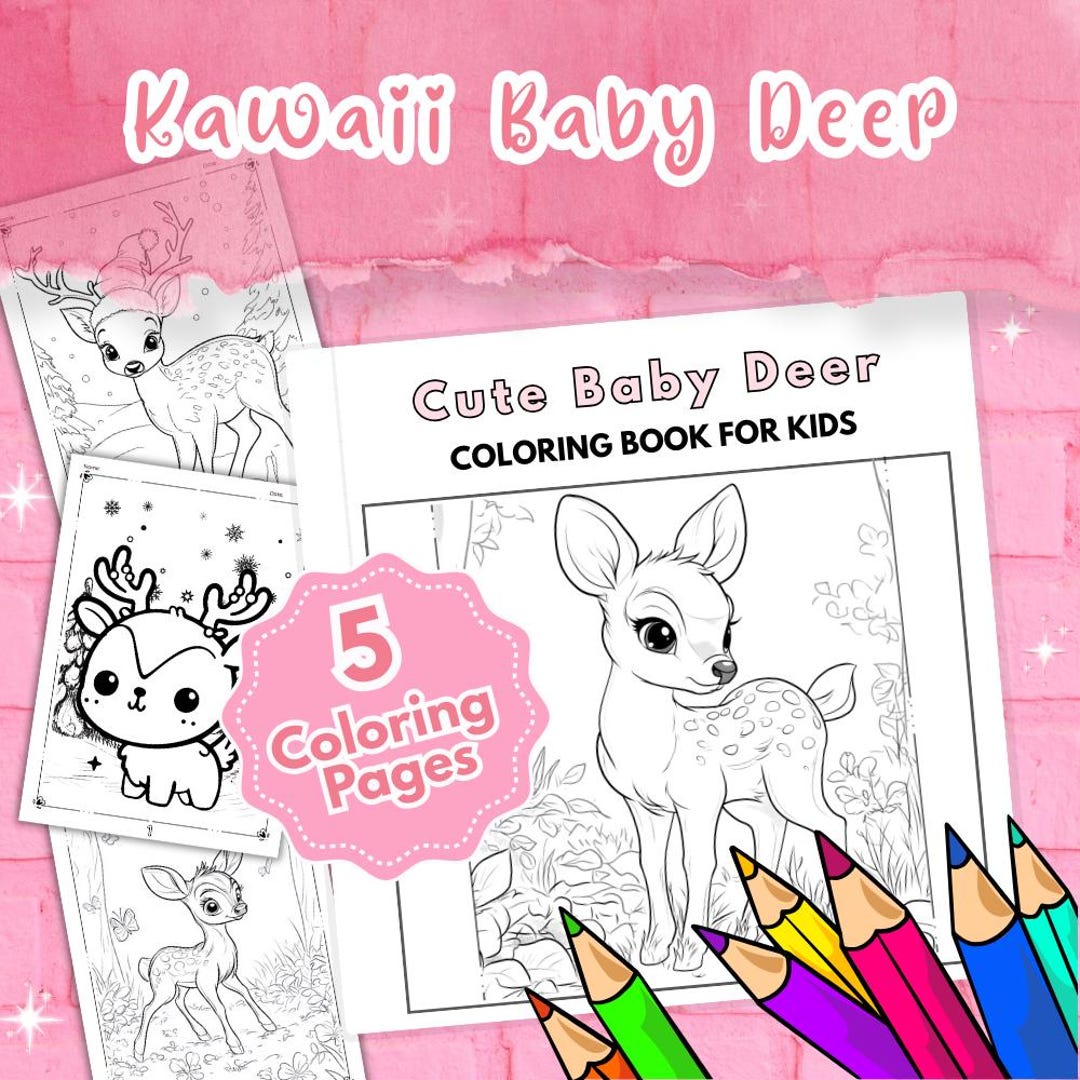 5 Printable Cute Baby Deer Coloring Pages for Any Age Coloring Book ...