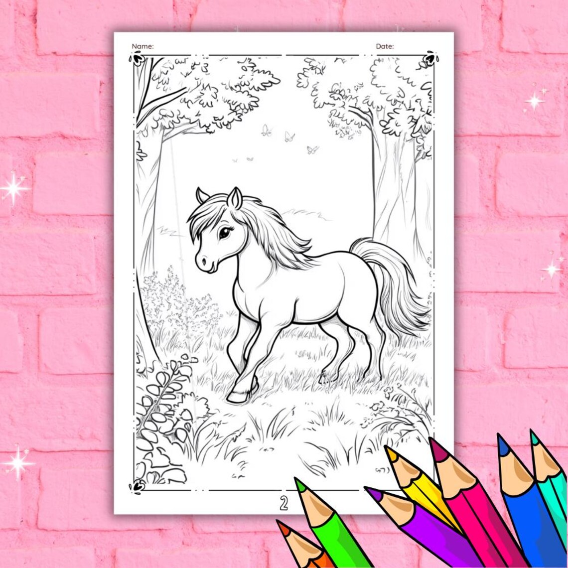 5 Printable Cute Horse Coloring Pages for Any Age Coloring Book Animals