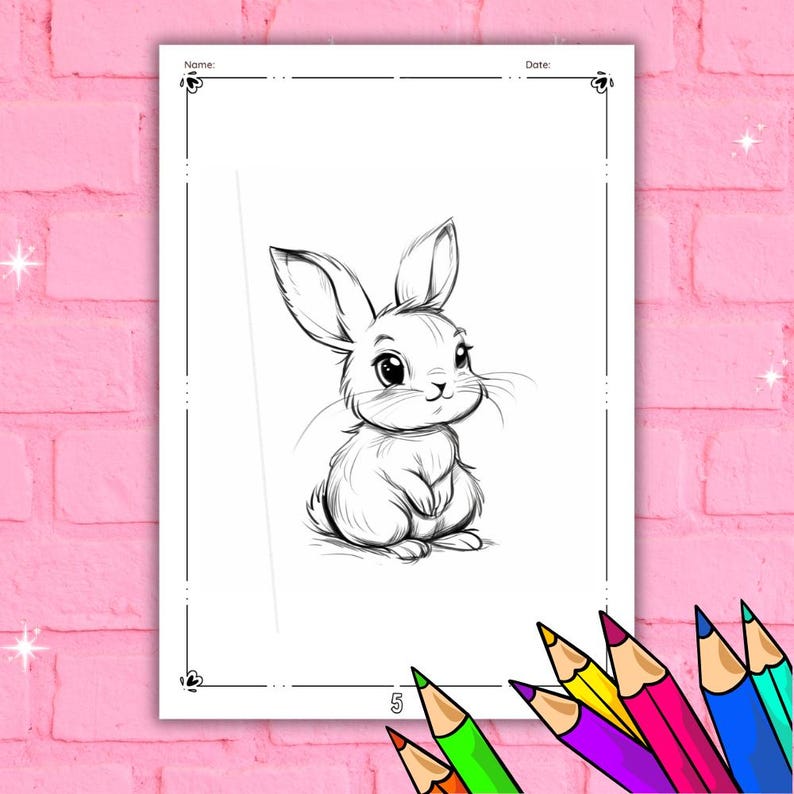 5 Printable Bunny Coloring Pages for Any Age Coloring Book Animals ...