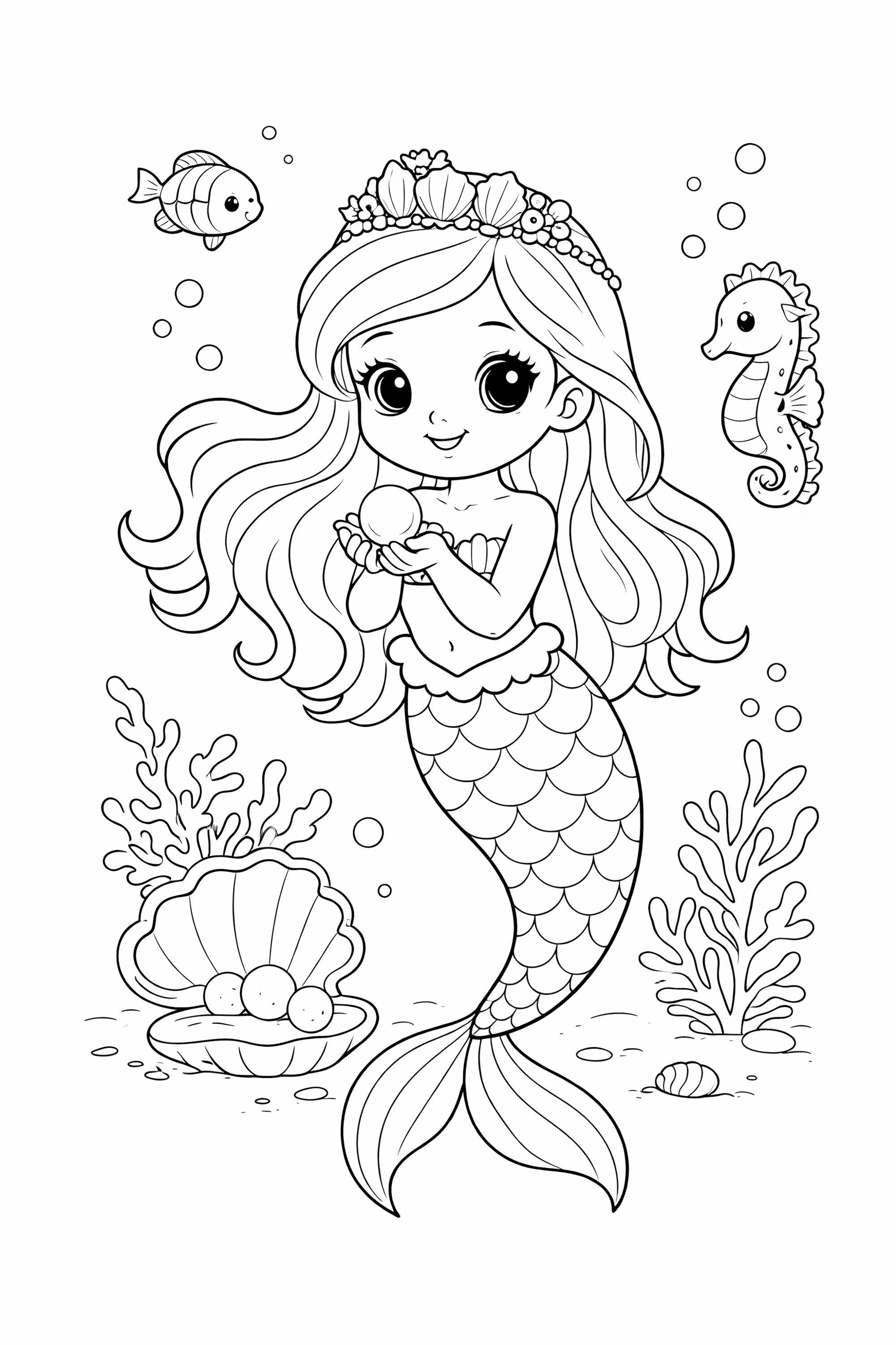 37 Super Cute Sea Turtle Crafts for Kids They Will Love 29 Cute Mermaid Coloring Pages for Kids, 7 Page Ocean Life Bundle,…