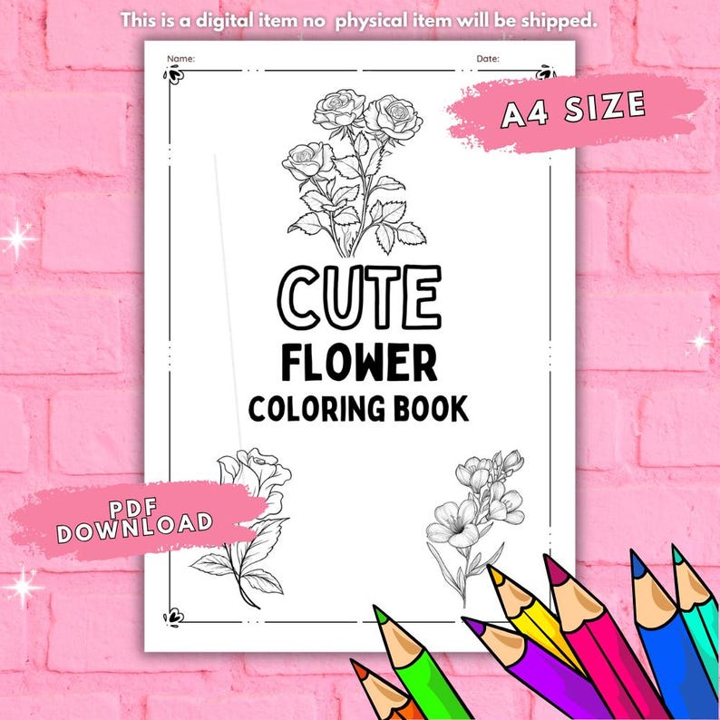 5 Printable Flower Coloring Pages for Any Age Coloring Book Animals ...