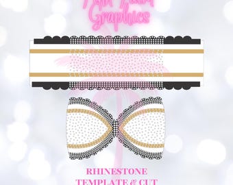 Strass Und Vinyl Schablone für ein 4" Tailless Cheer Bpw