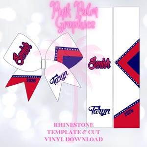 Cut Vinyl And Rhinestone Cheer Bow Template Download