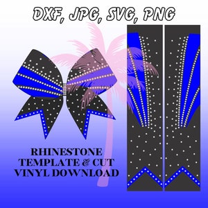 Cheer Bow Rhinestone Template & Cut Vinyl Design