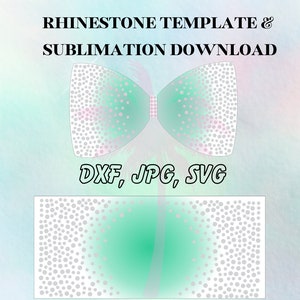 Cheer Bow Rhinestone Template
