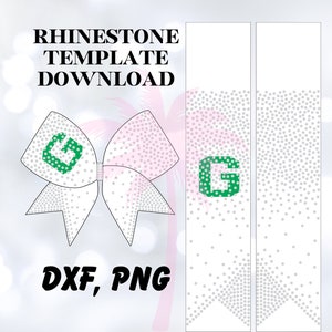Cheer Bow Rhinestone Template
