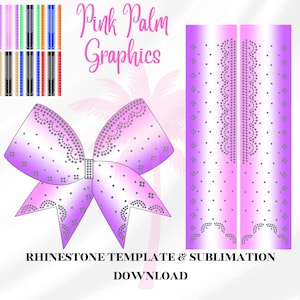 Sublimation And Rhinestone Download To Make a 3&quot; Cheer Bow